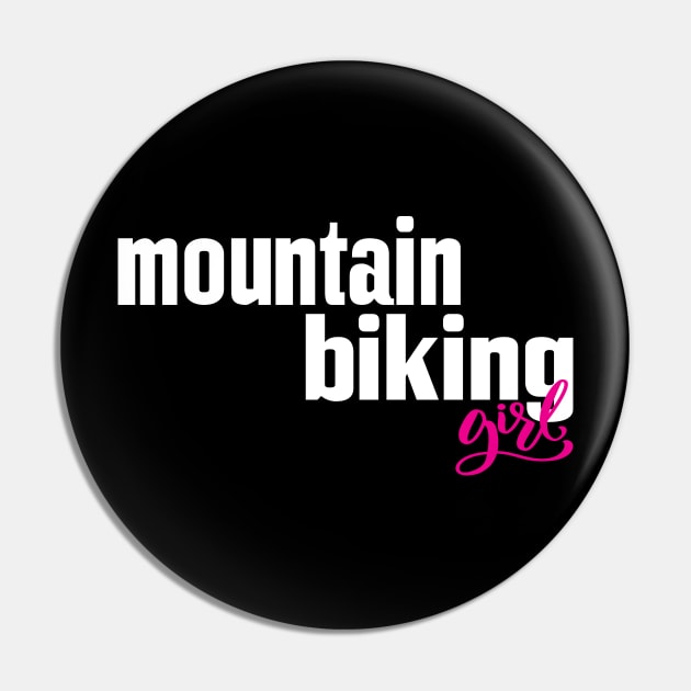 Mountain Biking Girl Pin by ProjectX23Red