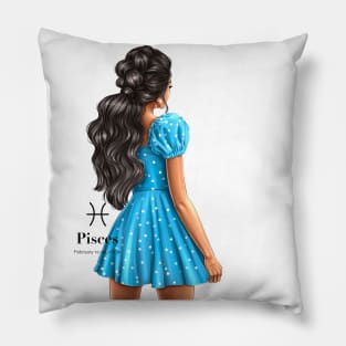 Pisces Zodiac Fashion Girl Pillow