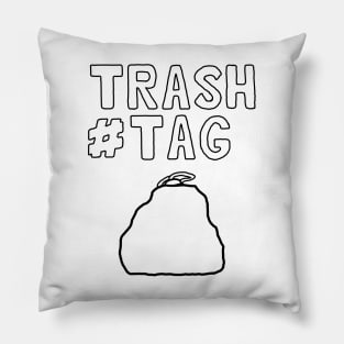 Trashtag hand draw design outline version 2 Pillow