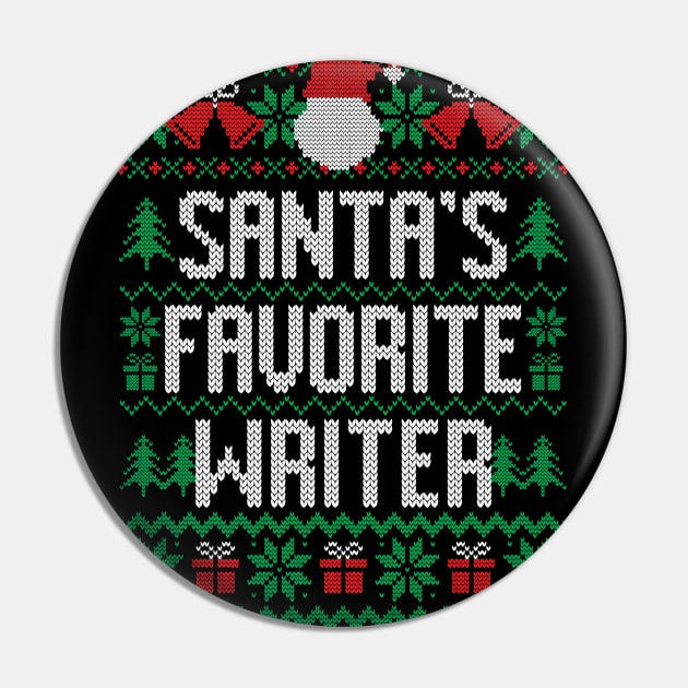 Santa's Favorite Writer Pin by Saulene