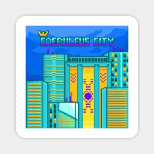 Caeruleus City Pixel Art Magnet