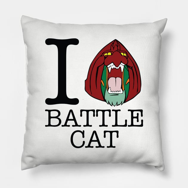 I Love Battle Cat Masters Of Universe Pillow by Rebus28