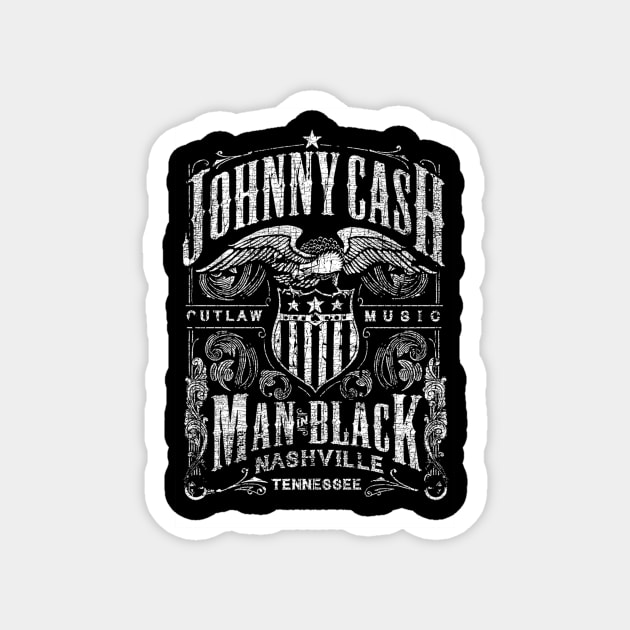 Johnny Cash outlaw music man in black nashville tennessee Magnet by mascotmancharacter