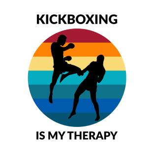 Kickboxing Is My Therapy Retro Vintage Sparring T-Shirt