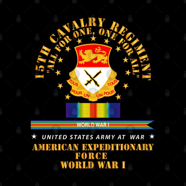 15th Cavalry Regiment - All for One - AEF  w SVC WWI by twix123844