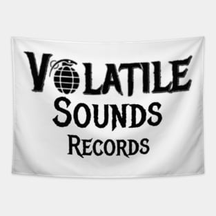 Volatile Sounds black logo Tapestry