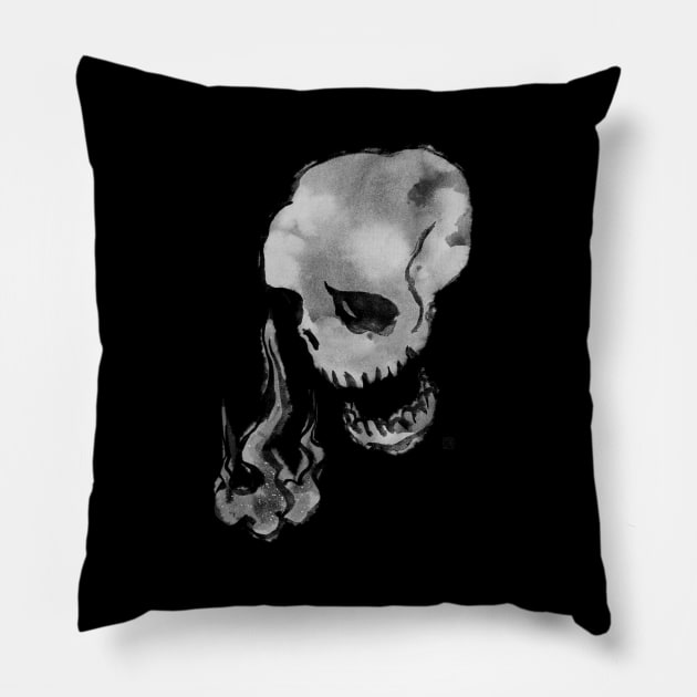 Skull and Soul Pillow by miacomart