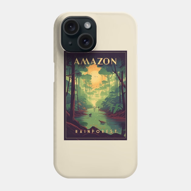 Amazon Rainforest Phone Case by Retro Travel Design