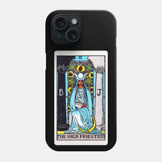 Card #2 - The High Priestess - Rider Waite Smith Tarot Phone Case by RetroFitted