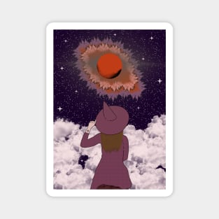 Cosmic Witch Red Blood Moon Magnet