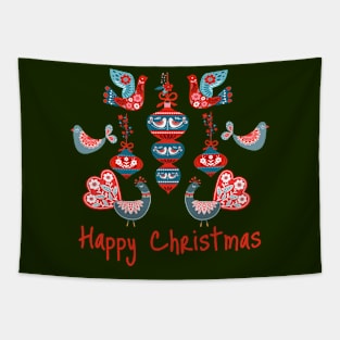 Folk Art Christmas Tapestry