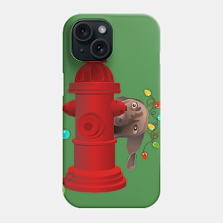 Dog in the hydrant Phone Case