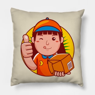 Courier Woman Pillow