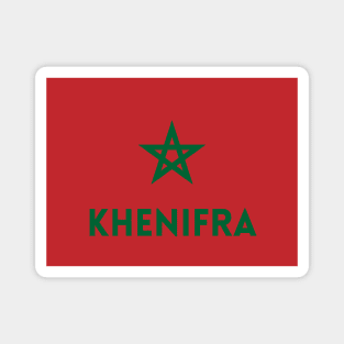 Khenifra City in Moroccan Flag Magnet