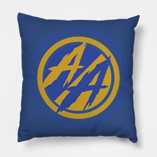 The Logo in Blue & Gold Pillow