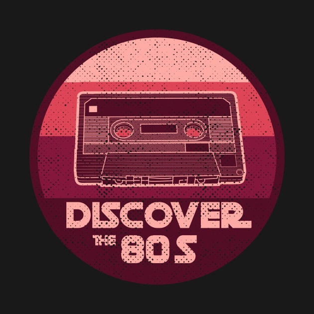 DISCOVER THE 90S vintage retro 80s nostalgia design second color version with distress by leepianti