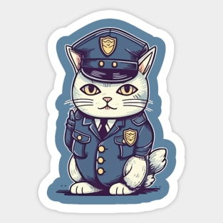 Officer police cat Sticker for Sale by AnimalArtPhotos