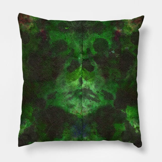 Evergreen DyeBlot Pillow by Tiger Torre