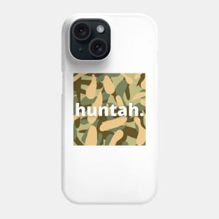 hawaii huntah slogan, hawaii pidign with camo background Phone Case