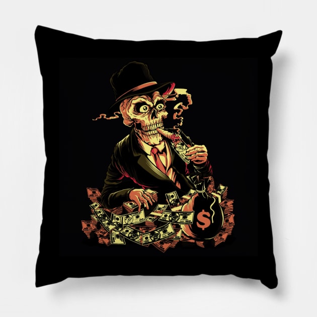 Skeleton Boss Pillow by PunkHazard1298