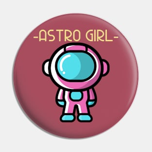 Astro Girl Design Pin