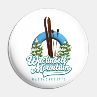 Wachusett Mountain Massachusetts ski logo Pin