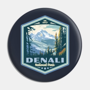 Denali  National Park Vintage Outdoor Badge Pin