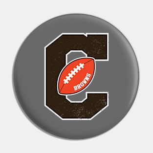 Big Bold Cleveland Browns Monogram Pin