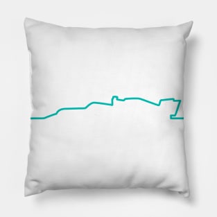 Mercedes F1 Car Line Art - 2021 Model Pillow