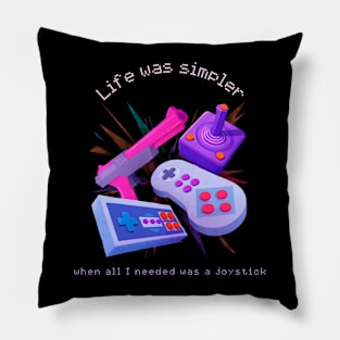 Retro Joystick Gamer Pillow