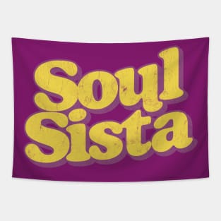 Soul Sista // Retro Soul Music Fan Design Tapestry