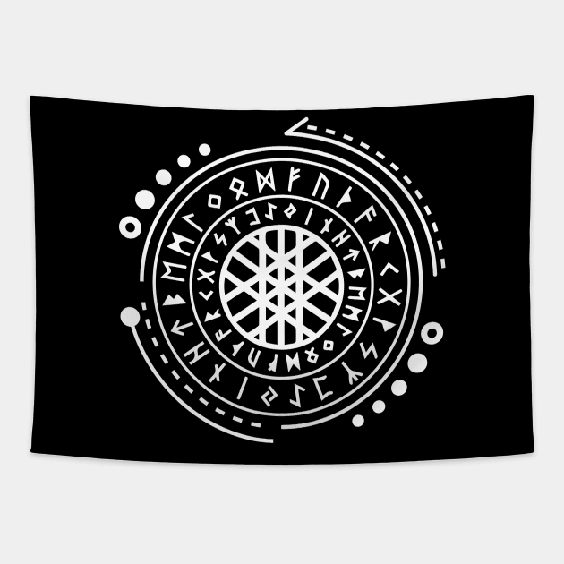 Web of Wyrd | Norse Pagan Symbol Tapestry by CelestialStudio