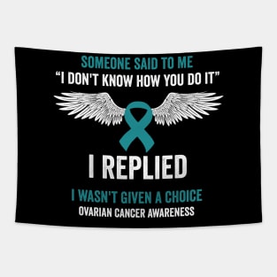 ovarian cancer survival - teal ribbon awareness month Tapestry