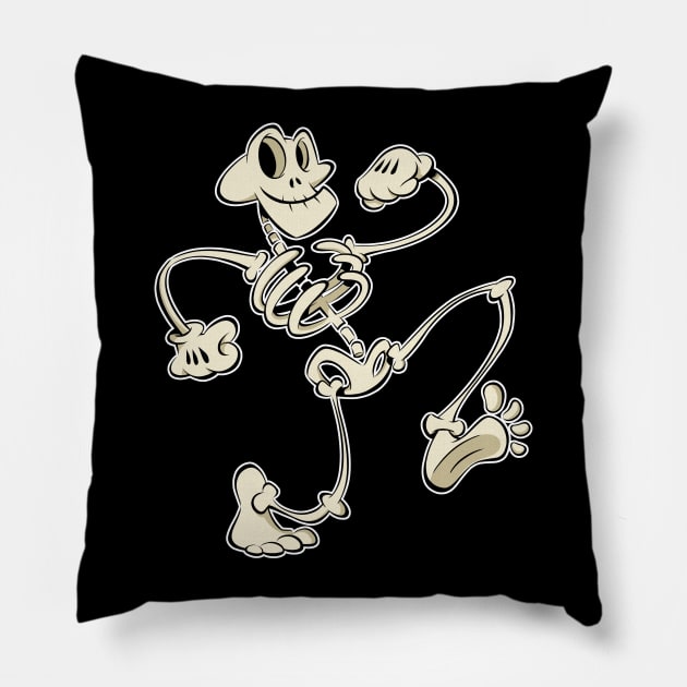 Keep on Truckin' Skeleton Pillow by westinchurch