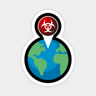 Infected world corona COVID-19 Pandemic Design Magnet