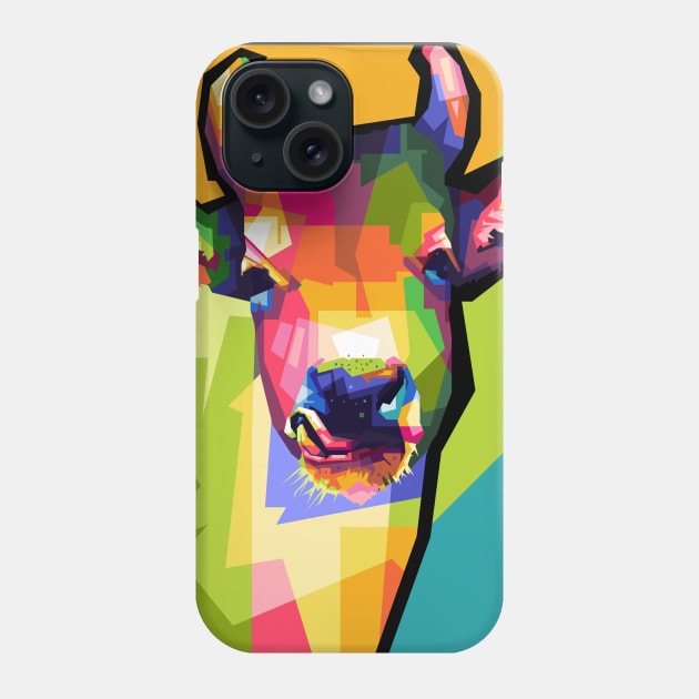 COW in WPAP PopArt Phone Case by Rizkydwi