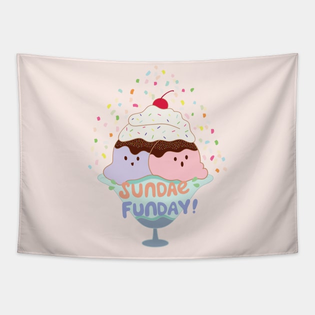 Sundae Fun Day! Cute Ice Cream Tapestry by awesomesaucebysandy