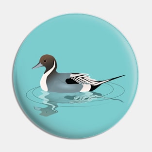 A vector illustration of a northern pintail Pin