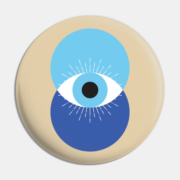 Evil Eye Mid Century Modern 70s Style Pin by Inogitna Designs