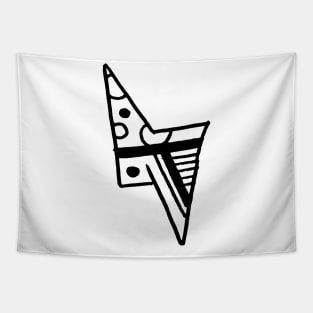 Abstract Triangle Doodle Art Tapestry