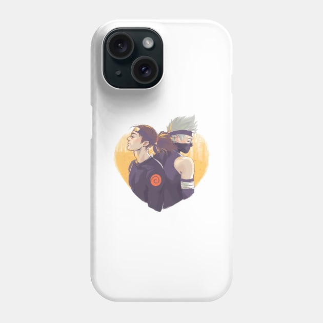 Ninja heart Phone Case by AlexAdelaida