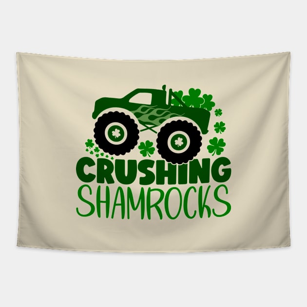 Shamrock Crusher Truck Tapestry by GoodWills