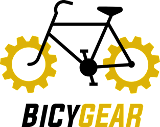 Black Bicycle w/ Yellow Gear Wheels Magnet