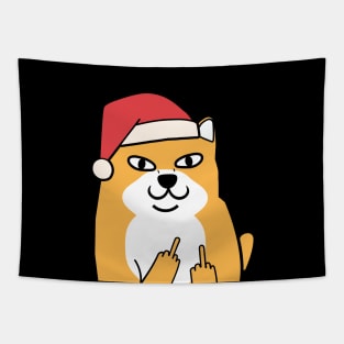 Naughty Christmas Doge Tapestry