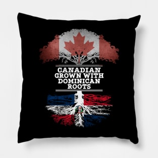 Canadian Grown With Dominican Republic Roots - Gift for Dominican With Roots From Dominican Republic Pillow