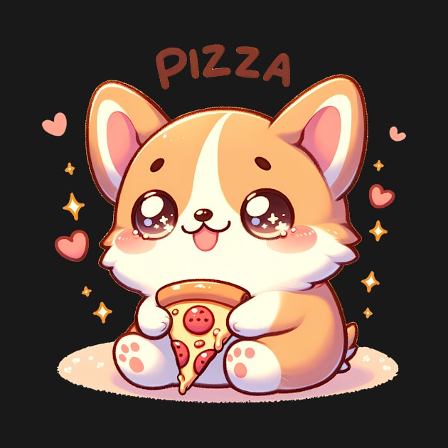 Funny Pizza Cute Dog Lover by dukito