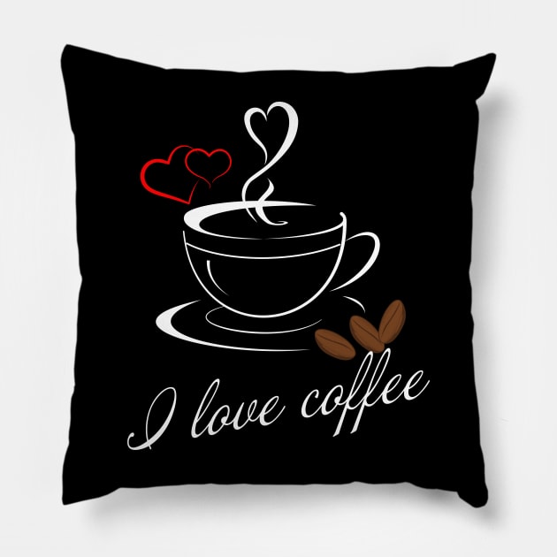 coffee drinkers caffeine i love coffee Pillow by RIWA