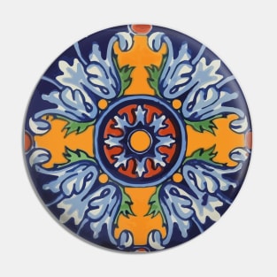 Mandala mexican talavera tile ceramic mosaic Pin