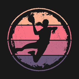 Vintage Handball Player Women Girls Handball Sports T-Shirt