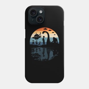 Bigfoot Loch Ness Monster Nessie And Aliens Phone Case